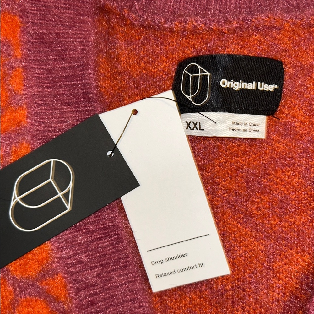 NWT Men's Pink and Orange Sweater by original use size xxl - Picture 6 of 7